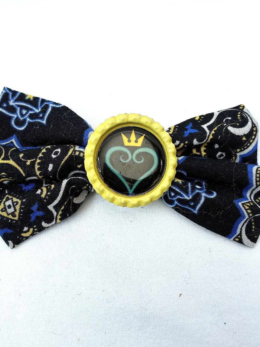 Handmade Kingdom Heart Clip-on Hair Bow
